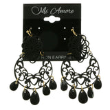 Mi Amore Dangle-Earrings Silver-Tone/Black