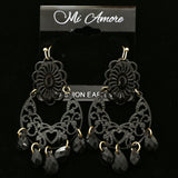 Mi Amore Dangle-Earrings Silver-Tone/Black