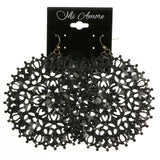 Mi Amore Dangle-Earrings Silver-Tone/Black
