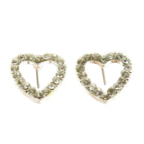 Mi Amore Heart Post-Earrings Silver-Tone
