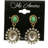 Mi Amore Dangle-Earrings Gold-Tone/Green