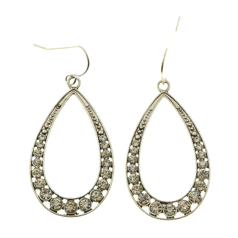 Mi Amore Dangle-Earrings Silver-Tone/Black