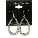 Mi Amore Dangle-Earrings Silver-Tone/Black