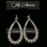 Mi Amore Dangle-Earrings Silver-Tone/Black