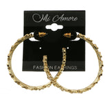 Mi Amore Hoop-Earrings Gold-Tone/Pink