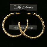 Mi Amore Hoop-Earrings Gold-Tone/Pink