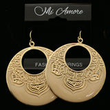 Mi Amore Dangle-Earrings Gold-Tone/Peach