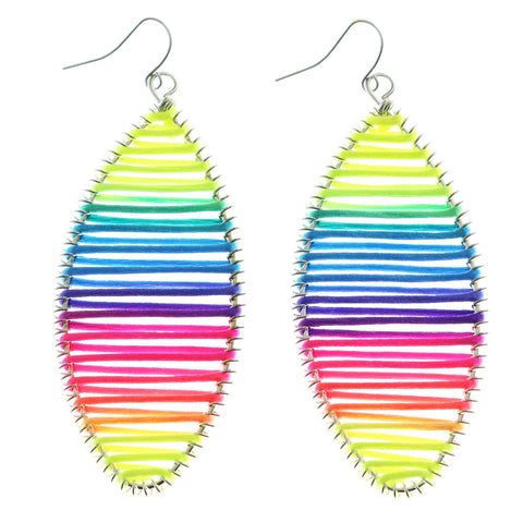 Mi Amore Dangle-Earrings Silver-Tone/Multicolor