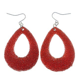 Mi Amore Dangle-Earrings Red/Silver-Tone