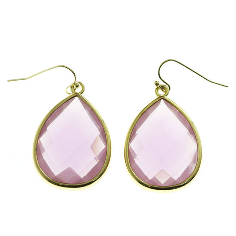 Mi Amore Dangle-Earrings Gold-Tone/Purple