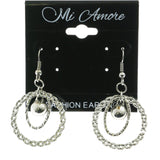 Mi Amore Dangle-Earrings Silver-Tone