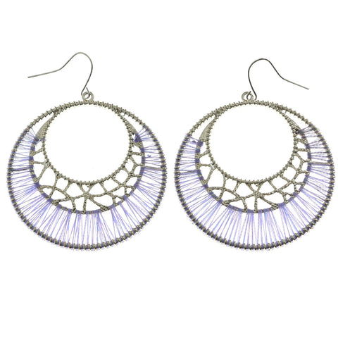 Mi Amore Dangle-Earrings Silver-Tone/Blue