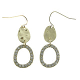 Mi Amore Crystal Accents Drop-Dangle-Earrings Silver-Tone