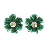 Mi Amore Flower Post-Earrings Green/Multicolor