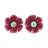 Mi Amore Flower Post-Earrings Red/Multicolor