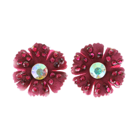 Mi Amore Flower Post-Earrings Red/Multicolor