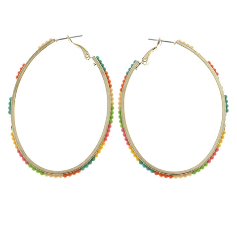 Mi Amore Hoop-Earrings Gold-Tone/Multicolor