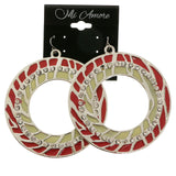 Mi Amore Dangle-Earrings Silver-Tone/Pink