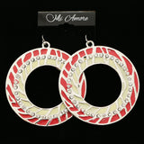 Mi Amore Dangle-Earrings Silver-Tone/Pink