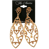 Mi Amore Dangle-Earrings Gold-Tone/Pink