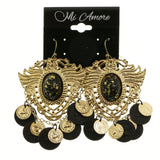 Mi Amore Dangle-Earrings Gold-Tone/Black
