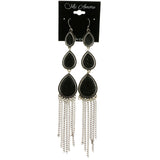 Mi Amore Dangle-Earrings Silver-Tone/Black