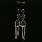 Mi Amore Dangle-Earrings Silver-Tone/Black