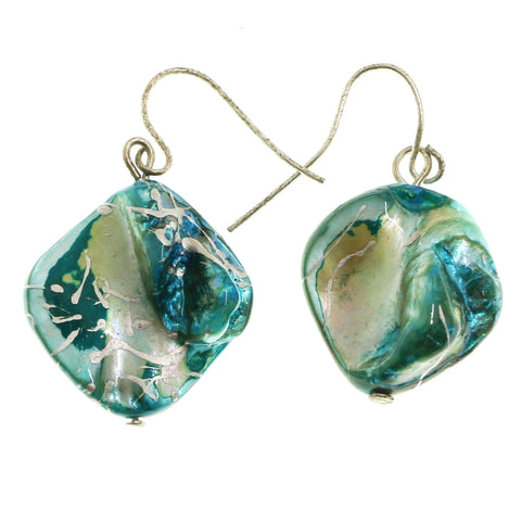 Mi Amore Dangle-Earrings Silver-Tone/Blue