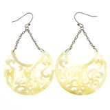 Mi Amore Dangle-Earrings Silver-Tone/White