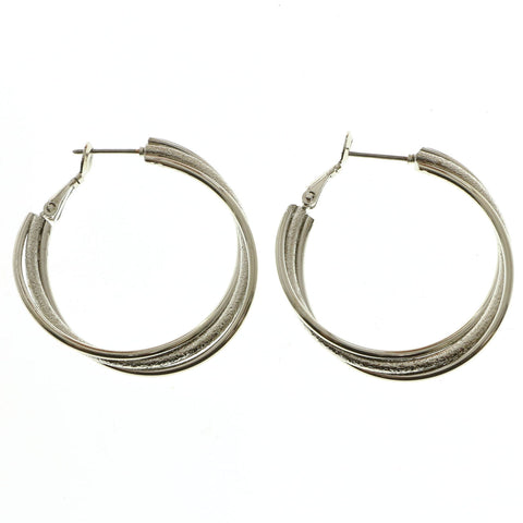 Mi Amore Hoop-Earrings Silver-Tone