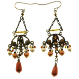 Mi Amore Dangle-Earrings Bronze-Tone/Brown
