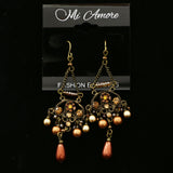 Mi Amore Dangle-Earrings Bronze-Tone/Brown