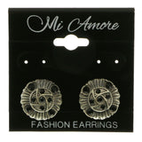 Mi Amore Crystals Post-Earrings Silver-Tone/Black