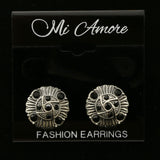 Mi Amore Crystals Post-Earrings Silver-Tone/Black
