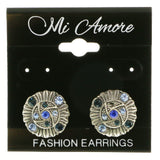 Mi Amore Crystals Post-Earrings Silver-Tone/Blue