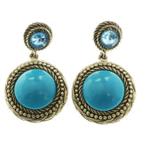 Mi Amore Dangle-Earrings Silver-Tone/Blue