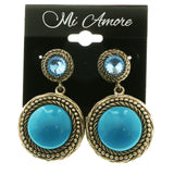 Mi Amore Dangle-Earrings Silver-Tone/Blue