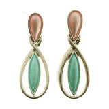 Mi Amore Dangle-Earrings Silver-Tone/Pink