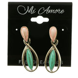 Mi Amore Dangle-Earrings Silver-Tone/Pink