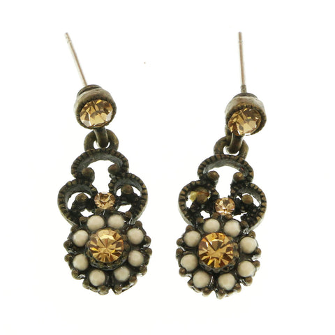 Mi Amore Dangle-Earrings Bronze-Tone