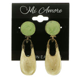 Mi Amore Antique Style Dangle-Earrings Silver-Tone/White