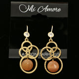Mi Amore Dangle-Earrings Gold-Tone/Peach