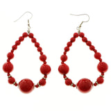 Mi Amore Dangle-Earrings Silver-Tone/Red
