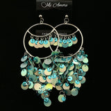 Mi Amore Dangle-Earrings Silver-Tone/Blue