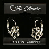 Mi Amore Flower Dangle-Earrings Silver-Tone