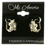 Mi Amore Flower Dangle-Earrings Silver-Tone