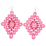 Mi Amore Dangle-Earrings Pink/Silver-Tone