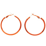 Mi Amore Hoop-Earrings Red/Silver-Tone