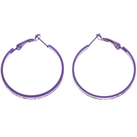 Mi Amore Hoop-Earrings Purple