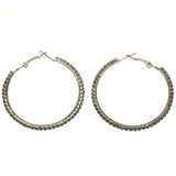 Mi Amore Hoop-Earrings Black/Dark-Silver